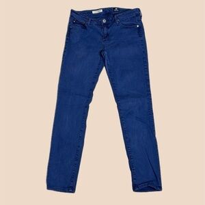 Ag Adriano Goldschmied The Stevie Ankle Slim Straight Leg Jeans Blue Sz 28R